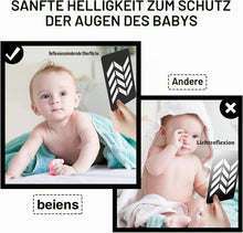 Carica l'immagine nel visualizzatore di Gallery, beiens Sensory Toys Cards, Black and White Newborn Brain Development Toy, Visual Stimulation Learning Activity Cards for