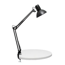 Carica l'immagine nel visualizzatore di Gallery, MAUL Lampada a morsetto MAULstudy nera E27 in metallo orientabile