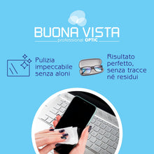 Carica l'immagine nel visualizzatore di Gallery, Buona Vista - Salviette Pulizia Occhiali - Con Formula Igienizzante - Speciale Materiale Antigraffio - Monouso - Formato