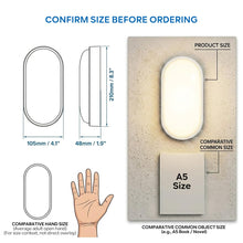 Carica l'immagine nel visualizzatore di Gallery, ANWIO Applique da Esterno Bianco, Luci da Esterno 14w, 1400lm, Luce Bianca Naturale 4000k, IP54, Lampada da Parete Ovale