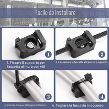 Carica l'immagine nel visualizzatore di Gallery, 120 Pz Supporto per Fascette Stringicavo 15 x 10 mm, Fascette per Cavi