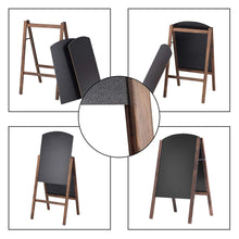 Carica l'immagine nel visualizzatore di Gallery, COSTWAY Lavagna Cavalletto Lavagna da Esterno per Ristorante Lavagna Nera da Pavimento con 2 Facce in Legno Pieghevole per Messaggi Pubblicitari del Negozio (Medello 1)