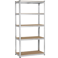 Carica l&#39;immagine nel visualizzatore di Gallery, Yaheetech Scaffale/Scaffalatura da Garage 180 x 90x 40 cm Metallo Zincato a 5 Ripiani Salvaspazio Mensola Angolare per Cucina Magazzino Negozio