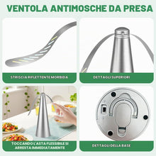 Carica l'immagine nel visualizzatore di Gallery, mizikuu 2 pezzi USB Repellente Mosche da Tavolo, Anti Mosche Ventola con Gancio Sospesa Ventilatore Repellente per Zanza