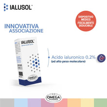 Carica l'immagine nel visualizzatore di Gallery, IALUSOL®, Gocce Oculari Acido Ialuronico 0,2%, Occhi Secchi | Omega Pharma
