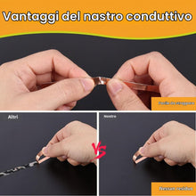 Carica l'immagine nel visualizzatore di Gallery, OFFCUP Nastro di rame contro lumache, 3 pezzi, 6 mm × 20 m, nastro di rame autoadesivo, protezione lumache, in rame, per
