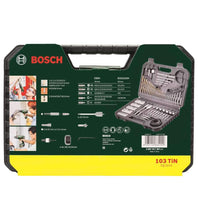 Carica l'immagine nel visualizzatore di Gallery, Bosch Set Da 103 Pezzi Di Punte E Bit V-Line In Titanio, Per Legno, Pietra E Metallo, Nero, 45.01 x 40.01 x 24.99 cm, 1.