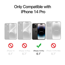 Carica l'immagine nel visualizzatore di Gallery, JETech Cover Magnetica Opaca per iPhone 14 Pro, Nero