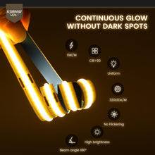 Carica l'immagine nel visualizzatore di Gallery, KSIBNW Striscia LED COB 5V USB, Bianco Freddo 6000K 1M Luci LED Autoadesivo Tubo Dimmerabili Strisce Larghezza 8mm Fless