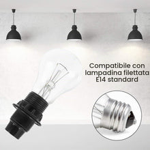 Carica l'immagine nel visualizzatore di Gallery, Lampada con attacco, 10pezzi Lampade con attacco E14 adatte per lampadine a vite E14 e lampade a risparmio energetico a 