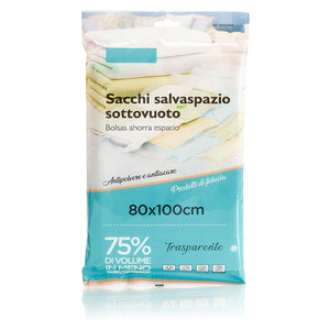 6 Sacchetti Salvaspazio, Sottovuoto Per Vestiti e Piumoni, 15 Misure Disponibili (80X100cm)