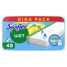 Carica l'immagine nel visualizzatore di Gallery, Swiffer Wet Lavapavimenti, 48 Panni Umidi, Limone, Maxi Formato, Pulizia Igienica Profonda, Rimuove Sporco e Batteri, per Tutti I Tipi di Pavimenti