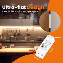 Carica l'immagine nel visualizzatore di Gallery, illuburg Trasformatore LED 12V 15W Sottile Senza Sfarfallio per Strisce Mobili LED Alimentatore Driver