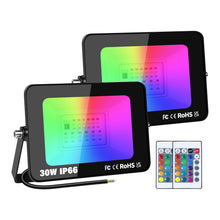 Carica l'immagine nel visualizzatore di Gallery, Willpower Faro LED RGB 30W Faretti LED Esterno con Telecomando Senza Spina