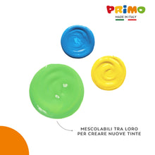 Carica l&#39;immagine nel visualizzatore di Gallery, PRIMO - Tempere Lavabili per Bambini, 6 Colori per Bambini +3 Anni da 1L con Dosatore, Colori a Tempera per Dipingere Carta Stoffa Vetro, Pittura, Cartoleria, Lavoretti Creativi e Materiale Scolastico
