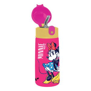 Borraccia Termica Borraccia MINNIE - per Bambini con Cannuccia 460 ML NO BPA - Asilo, Scuola Elementare - Acciaio Inox, Mantenimento Temperatura fino a 24h