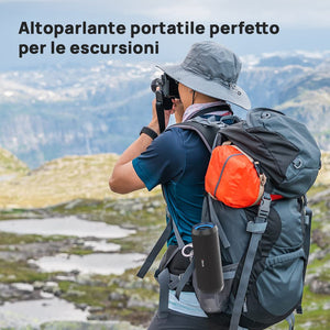 RIENOK Cassa Bluetooth Portatile Potente 30W IPX7 Impermeabile Altoparlante Bluetooth, Bassi Potenti, Luce LED, AUX & Micro SD