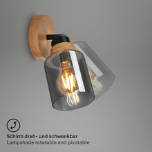 Carica l'immagine nel visualizzatore di Gallery, BRILONER – Lampada da lettura, Applique Interno, Lampada, Lampada da parete Interno, Girevole, Lampada da Soggiorno, Ner