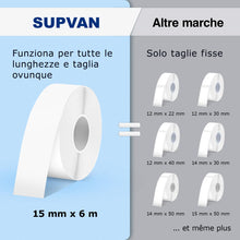 Carica l&#39;immagine nel visualizzatore di Gallery, SUPVAN Stampante di Etichette - E10 Bluetooth Portatile Etichettatrice per iOS &amp; Android, Etichettatrice Etichette Adesive con 1 Rotolo di Etichette, Nero