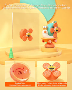 VORENUS Gioco Seggiolone Ventosa per Bambini 6 Mesi, Montessori Sensoriale Giochi Neonato 6-9 Mesi, Educativo attività Giocattoli Bambini con Ventose, Regalo Bimbo 1 Anno 12 Mesi