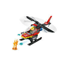 Carica l&#39;immagine nel visualizzatore di Gallery, LEGO City Elicottero dei Pompieri, Veicolo Giocattolo da Costruire con 2 Elementi Lancia-Acqua e Minifigure del Pilota Vigile del Fuoco, Giochi per Bambini e Bambine da 5 Anni, Regalo Divertente 60411