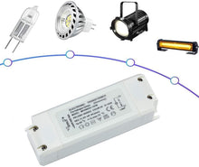 Carica l'immagine nel visualizzatore di Gallery, 105W Trasformatore Elettronico Alogeno AC 220V - AC 12V Adattatore Alimentatore per Lampadine Alogene a Bassa Tensione P