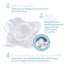 Carica l'immagine nel visualizzatore di Gallery, Chicco PhysioForma Ciuccio in Silicone 0-2 Mesi, 2 Pezzi, Set Gommottini 0-2 Mesi, Supportano la Respirazione Fisiologic
