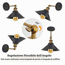 Carica l'immagine nel visualizzatore di Gallery, Comely 2 Pezzi Lampade da Parete Industriale Vintage E27 Applique da Parete