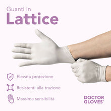 Carica l'immagine nel visualizzatore di Gallery, AIESI® Guanti in Lattice monouso senza polvere uso medico DOCTOR GLOVES