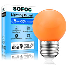 Carica l'immagine nel visualizzatore di Gallery, SOFOC E27 Base 4W Arancione LED Bulb G45 Luci per Albero di Natale AC 220V per Decorazione Moderna Luminosità Media Atmo