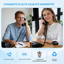 Carica l'immagine nel visualizzatore di Gallery, Cavo Telefonico Spirale, 4pcs Cavo a Spirales, 4m Cavo a Spirale per Cornetta Telefonico, 4P4C Spina RJ9/RJ10/RJ22, Conn