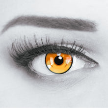 Carica l'immagine nel visualizzatore di Gallery, Meralens Lenti a Contatto Colerate 'Anime Arc 3 Yellow' – Cosplay Gialle senza Gradazione - con porta lenti a contatto -