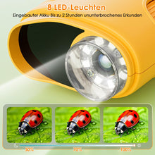 Carica l'immagine nel visualizzatore di Gallery, Microscopio Bambini, Temodu Microscopio Digitale da 2.0‘’, Elettronico Portatile 1000X con 8 luci LED Regolabili, può essere utilizzato come regalo di compleanno o di Natale 3 agli