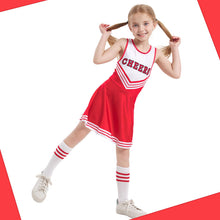 Carica l'immagine nel visualizzatore di Gallery, DAZZTIME Disfraz de Animadora para Mujer,Disfraz de Animadora para Niñas-120 Cm,Uniforme de Cheerleader con Pompones y C