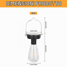 Carica l'immagine nel visualizzatore di Gallery, Lampadine Solari Sospese da Esterno Led,2 Pezzi Lampadine a Energia Solare,Lampadina Solare Luci Esterne,Lampade Sospese