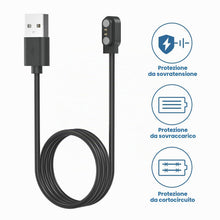 Carica l'immagine nel visualizzatore di Gallery, 50CM Caricatore Smartwatch Universale, 2 Pin 2,84mm Caricabatterie Smartwatch, Caricatore Magnetico, Cavo ricarica smart