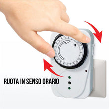 Carica l'immagine nel visualizzatore di Gallery, SQUADO - Presa Elettrica Temporizzata Timer 24 Ore Programmabile Presa di Corrente con Temporizzatore Regolabile Meccani