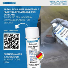 Carica l'immagine nel visualizzatore di Gallery, WEICON Spray Sigillante Impermeabilizzante Universale, Materiale Plastico Liquido Impermeabile, 400ml, Colore Grigio