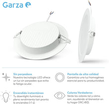 Carica l'immagine nel visualizzatore di Gallery, Garza - Faretti LED da incasso per Cartongesso, Circolare, Extrapiatto, 22cm, 18W, Luce Neutra 4000K, 1950lm, 30.000h, I