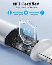 Carica l&#39;immagine nel visualizzatore di Gallery, Baileku Cavo iPhone 2M Cavo Lightning USB Certificato MFi Filo Caricatore iPhone Carica Rapida Nylon Cavetto Ricarica Caricabatterie per iPhone 14 13 12 11 Pro Max Mini XS XR X 8 7 6 6s Plus SE, iPad