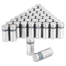 Carica l'immagine nel visualizzatore di Gallery, QWORK® 40 Pezzi Distanziali per Targhe in Acciaio Inox - 12x25mm - Distanziatori per Vetro con Imbottitura per Insegne, 