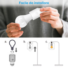 Carica l'immagine nel visualizzatore di Gallery, LoraTap Adattatore portalampada Wi-Fi intelligente, controllo vocale Alexa/Google, gruppi e timer su Smart Life, potenza