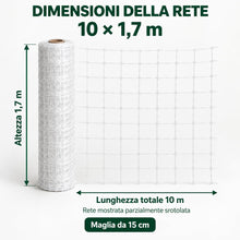 Carica l'immagine nel visualizzatore di Gallery, Rete per Piante Rampicanti e Ortaggi Bianca 10 x 1,7 m
