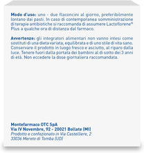 Carica l'immagine nel visualizzatore di Gallery, Lactoflorene Plus, Integratore Fermenti Lattici Vivi per l'Equilibrio Intestinale, con Zinco e Vitamine B, 18 Flaconcini, Senza Glutine e Senza Lattosio