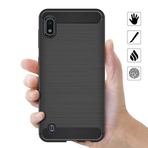 AICEK Cover Compatible Samsung Galaxy A10, Nero Custodia Samsung A10 Silicone Molle Black Cover per Galaxy A10 Soft TPU Case (6.2 Pollici)