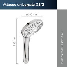 Carica l'immagine nel visualizzatore di Gallery, Ideal Standard Idealrain Doccetta 3 funzioni, Ø 10 cm – Cromo