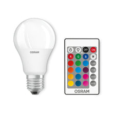 Carica l'immagine nel visualizzatore di Gallery, LEDVANCE OSRAM LED Base Classic a forma di pistone, Plastica, Attacco E27, 9 W, Multicolore, 11.4 x 6 x 6 cm