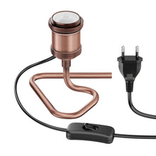 Carica l'immagine nel visualizzatore di Gallery, ledscom.de Lampada da tavolo RETRA, interruttore, bronzo, 1x E27 max. 60W