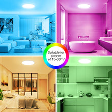 Carica l'immagine nel visualizzatore di Gallery, Plafoniera LED Soffitto, Colore RGB Plafoniere, Regolabile 2700K-6500K Dimmerabile, 24W 2400LM Luce Intelligente Compati
