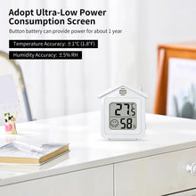 Carica l'immagine nel visualizzatore di Gallery, Termometro/Igrometro Mini LCD, Confezione Da 6 Pezzi, Igrometro Digitale Per Interni Con Magnete E Indicatore Faccina. A